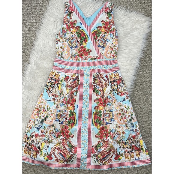 ✅SOLD TALBOTS  Fit & Flare Dress Size 4P - Picture 2 of 13